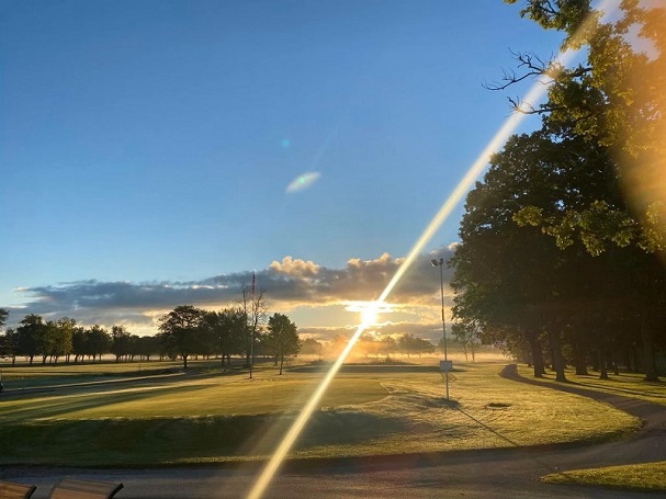 Sun over green
